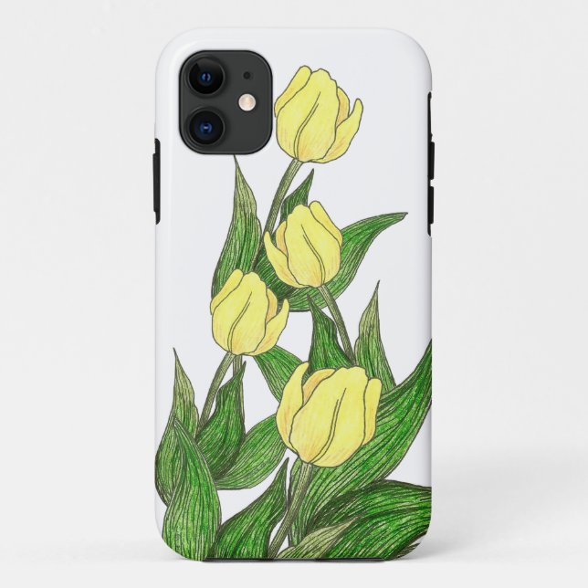 Capas de iphone de tulipa amarela (Verso)