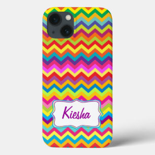 Capas de iphone de vários cores do padrão zigue-ga