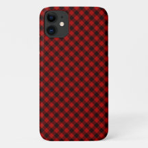 Capas de iphone de Xadrez de Buffalo Vermelho e Ru