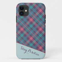 Capas de iphone de xadrez rosa púrpura