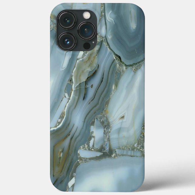Capas de iphone Design de mármore azul (Verso)