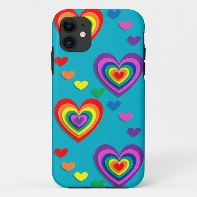 capas de iphone dia de os namorados arco-íris (Verso)