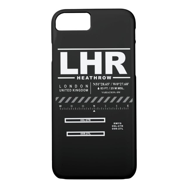 Capas de iphone do aeroporto de Londres Heathrow (Verso)