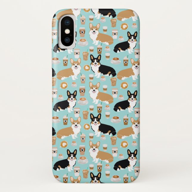 Capas de iphone do café do Corgi - corgis do (Verso)