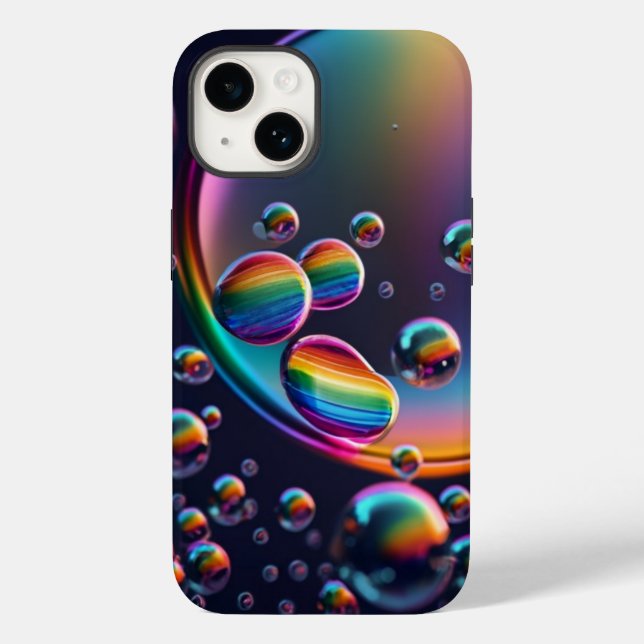 Capas de iphone do Casquilho do Rainbow Droplet (Verso)