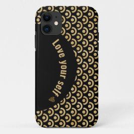 Capas de iphone do círculo dourado padrão