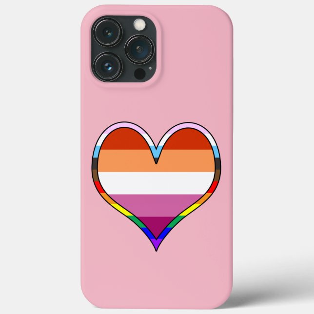 Capas de iphone do coração do orgulho lésbico (Verso)