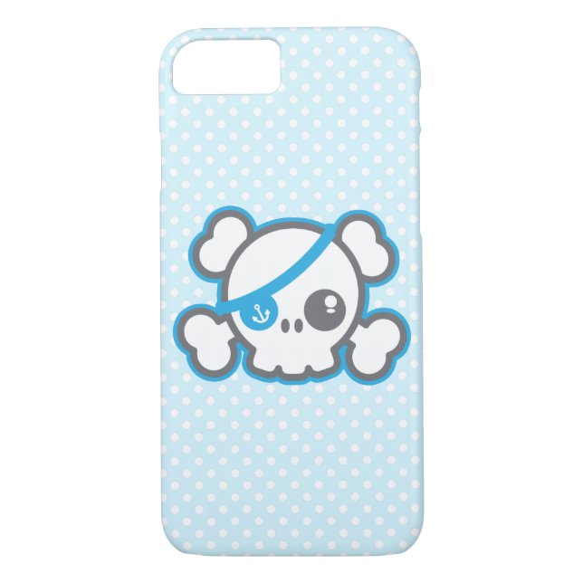 Capas de iphone do Crânio Pirata de Kawaii (Verso)