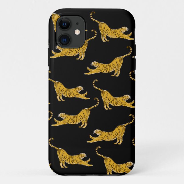 capas de iphone do gabinete do ouro Tigers (Verso)