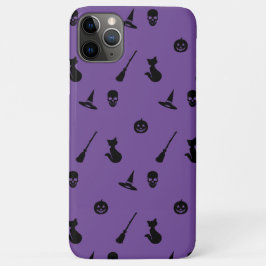 capas de iphone do padrão Halloween em roxo
