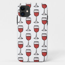 Capas de iphone do padrão Red Wineglass