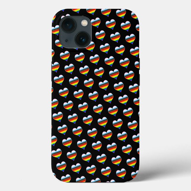 Capas de iphone do Rainbow Heart Pattern Case-Mate (Verso)