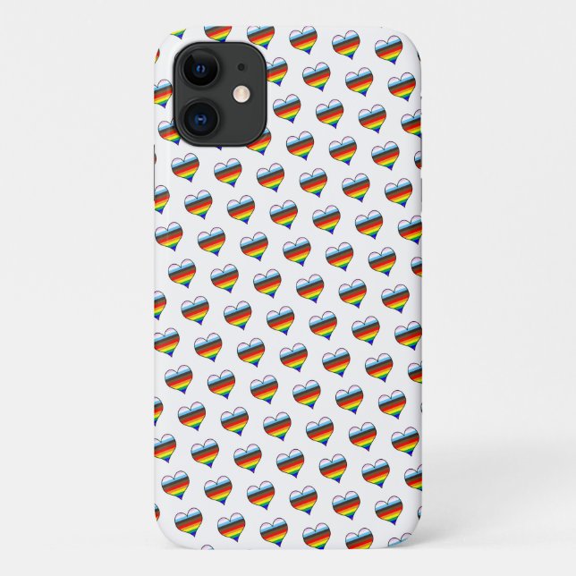 Capas de iphone do Rainbow Heart Pattern Case-Mate (Verso)
