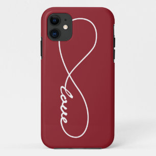 Capas de iphone do Red & White Love Infinity