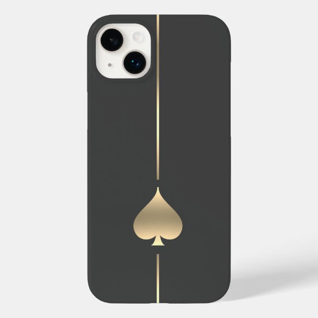 Capas de iphone do símbolo Dourado minimalista (Verso)