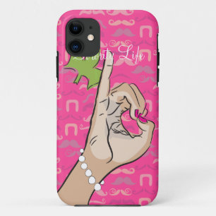 Capas de iphone do stache do rosa da vida do