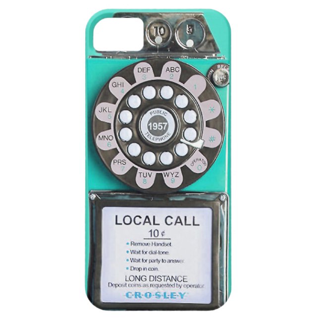 capas de iphone do telefone público verde (Traseira)