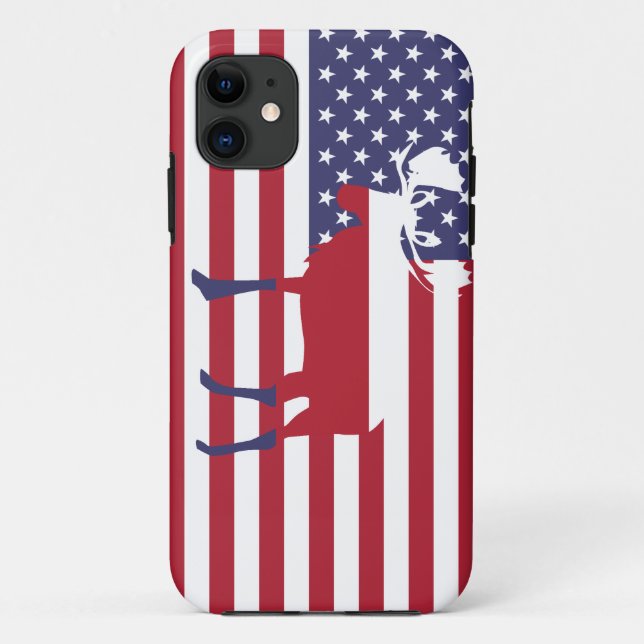 Capas de iphone dos alces da bandeira americana (Verso)