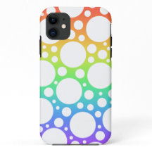 Capas de iphone Dotada do Rainbow Polka