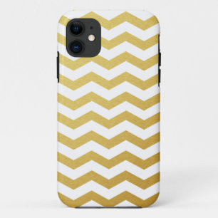 Capas de iphone Dourada do padrão Chevron