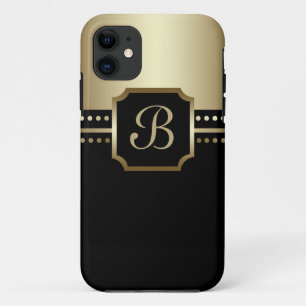 Capas de iphone douradas pretas elegantes do