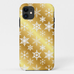 Capas de iphone Dourados elegantes do floco da