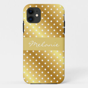 Capas de iphone Dourados elegantes do monograma