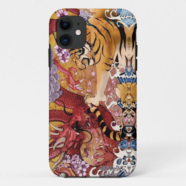 capas de iphone - Dragão vs Tigre (Verso)