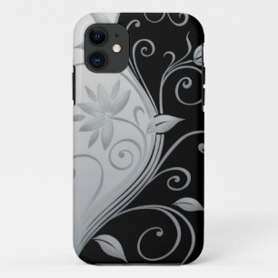 Capas de iphone Elegante de espiral preto e branco