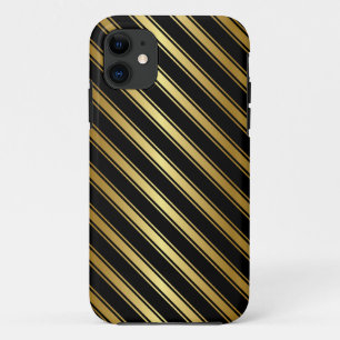 Capas de iphone Elegante Dourada e com faixa preta