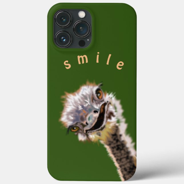 Capas de iphone engraçada com avestruz feliz - Sor (Verso)
