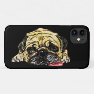 Capas de iphone engraçada com Cachorro Pug - Suas