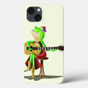 Capas de iphone engraçada com Sapo tocando violão