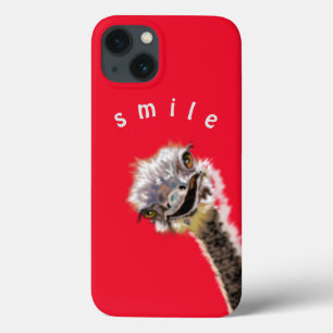 Capas de iphone Engraçada Feliz Ostrich - Sorria