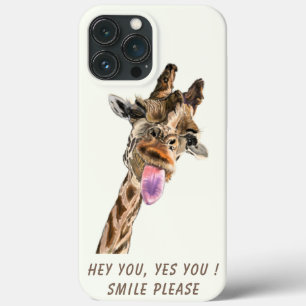 Capas de iphone Engraçado Girafa - Texto Personali