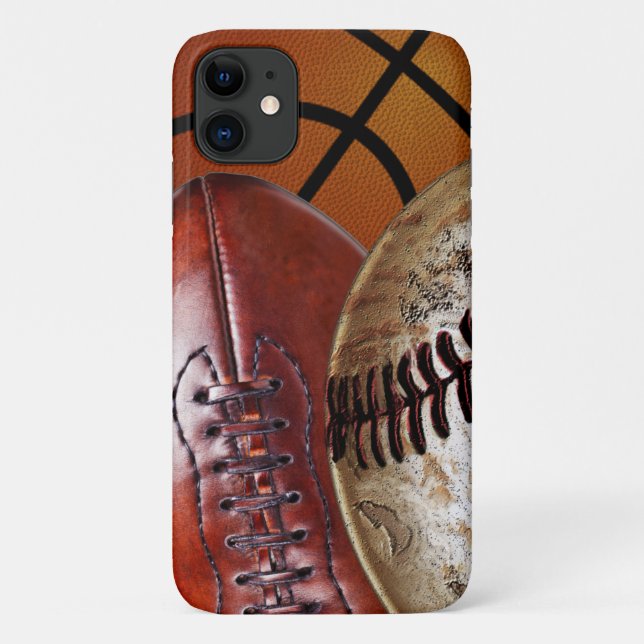 Capas de iPhone Esportivas Basquete, Futebol, Beis (Verso)