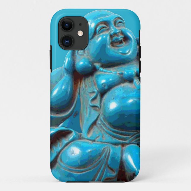 Capas de iphone felizes cinzeladas turquesa da (Verso)
