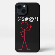 capas de iphone - Figura "Eff You" Red Stick