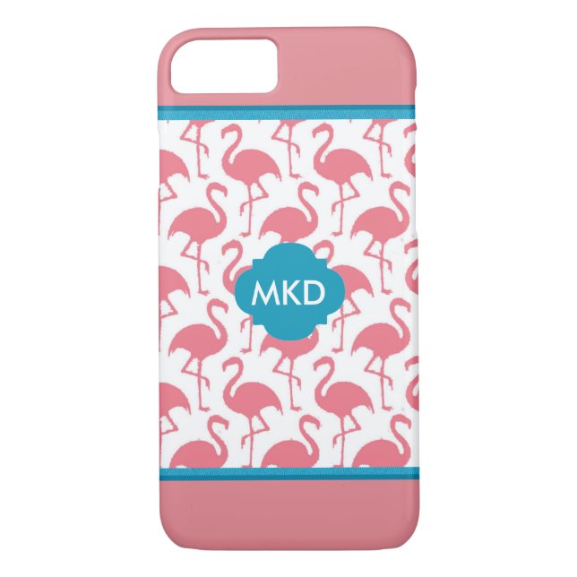 Capas de iphone Flamingo monograma (Verso)