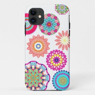 Capas de iphone florais do teste padrão da mandal