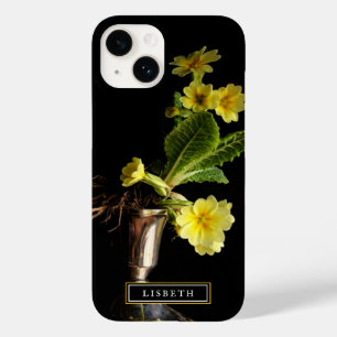 Capas de iphone Floral Amarelo Elegante