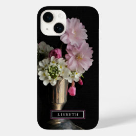 Capas de iphone Floral Branca e Rosa Elegante