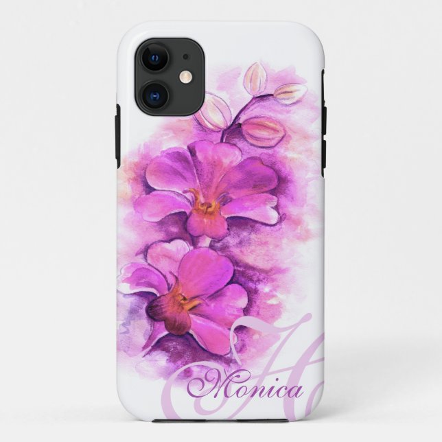Capas de iphone floral de orquídea radiante nomead (Verso)