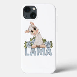 CAPAS DE IPHONE FLORAL FLORAL LLAMA BRANCA, CUTÂNE