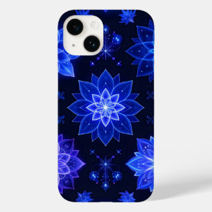 Capas de iphone Floral Púrpura Azul brilhante