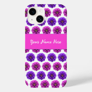 Capas de iphone - Flores rosa e roxa