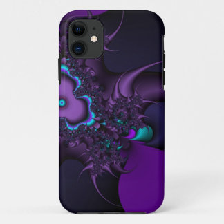 capas de iphone fractal do espinho azul e roxo