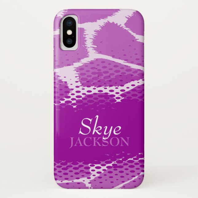 Capas de iphone gráfica de animais roxos (Verso)