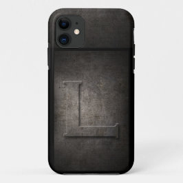 Capas de iphone Grunge Metal L Monograma
