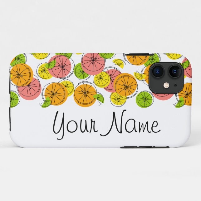 Capas de iphone horizontal Citrus 'Name' (Verso (horizontal))